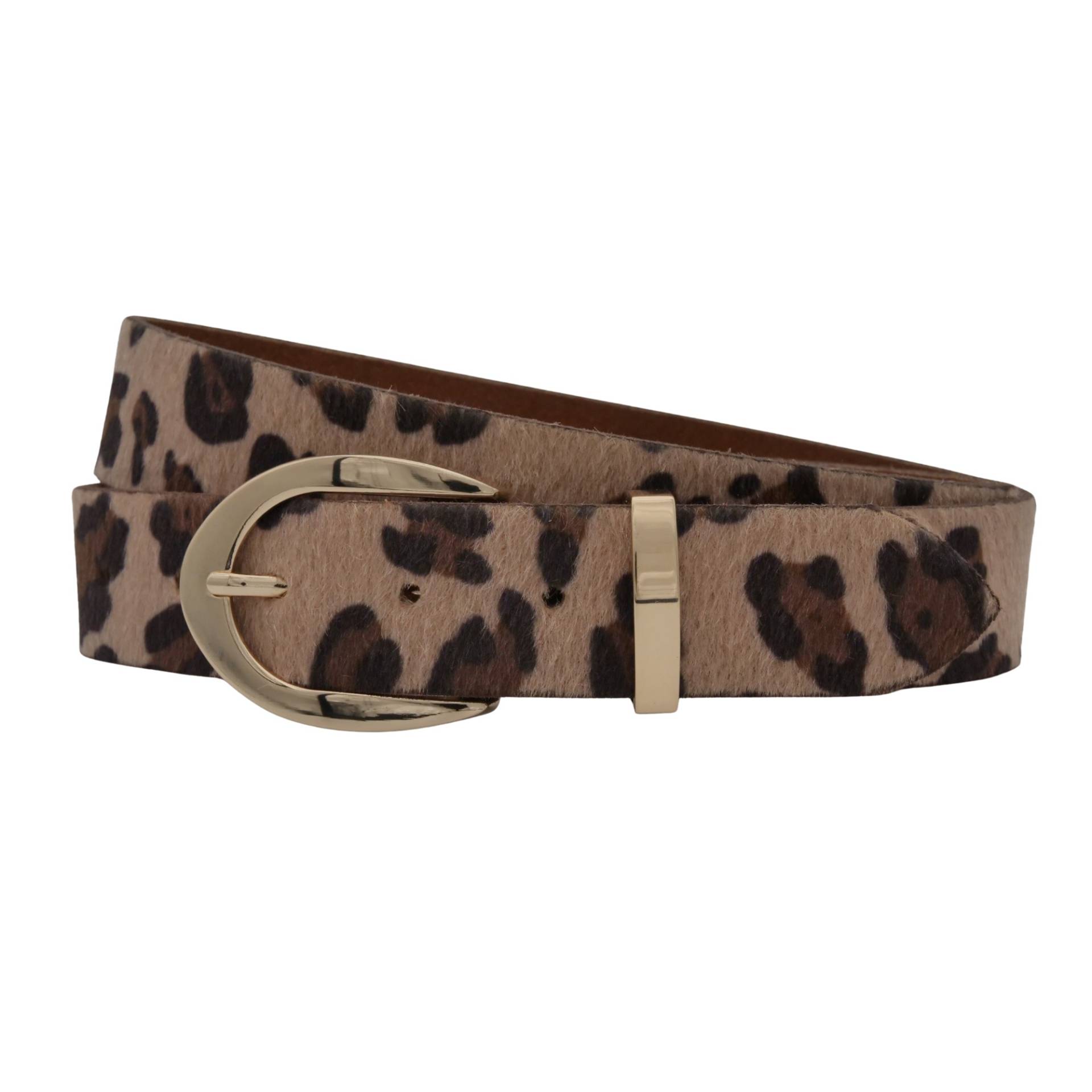 AnnaMatoni Ledergürtel "AnnaMatoni Damen Ledergürtel in hochwertigem Kunstfell in Leo" von Annamatoni