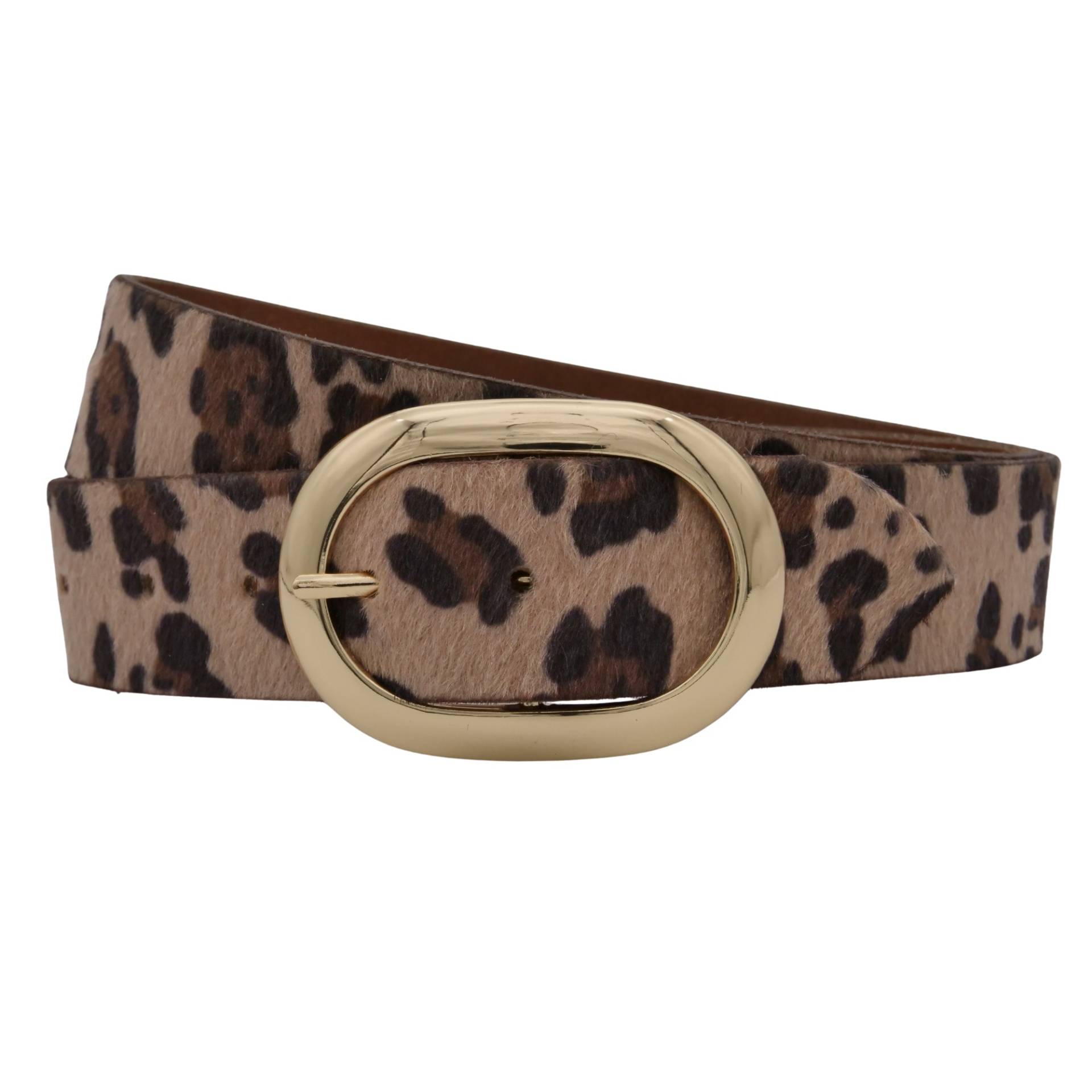 AnnaMatoni Ledergürtel "AnnaMatoni Damen Ledergürtel in hochwertigem Kunstfell in Leo" von Annamatoni