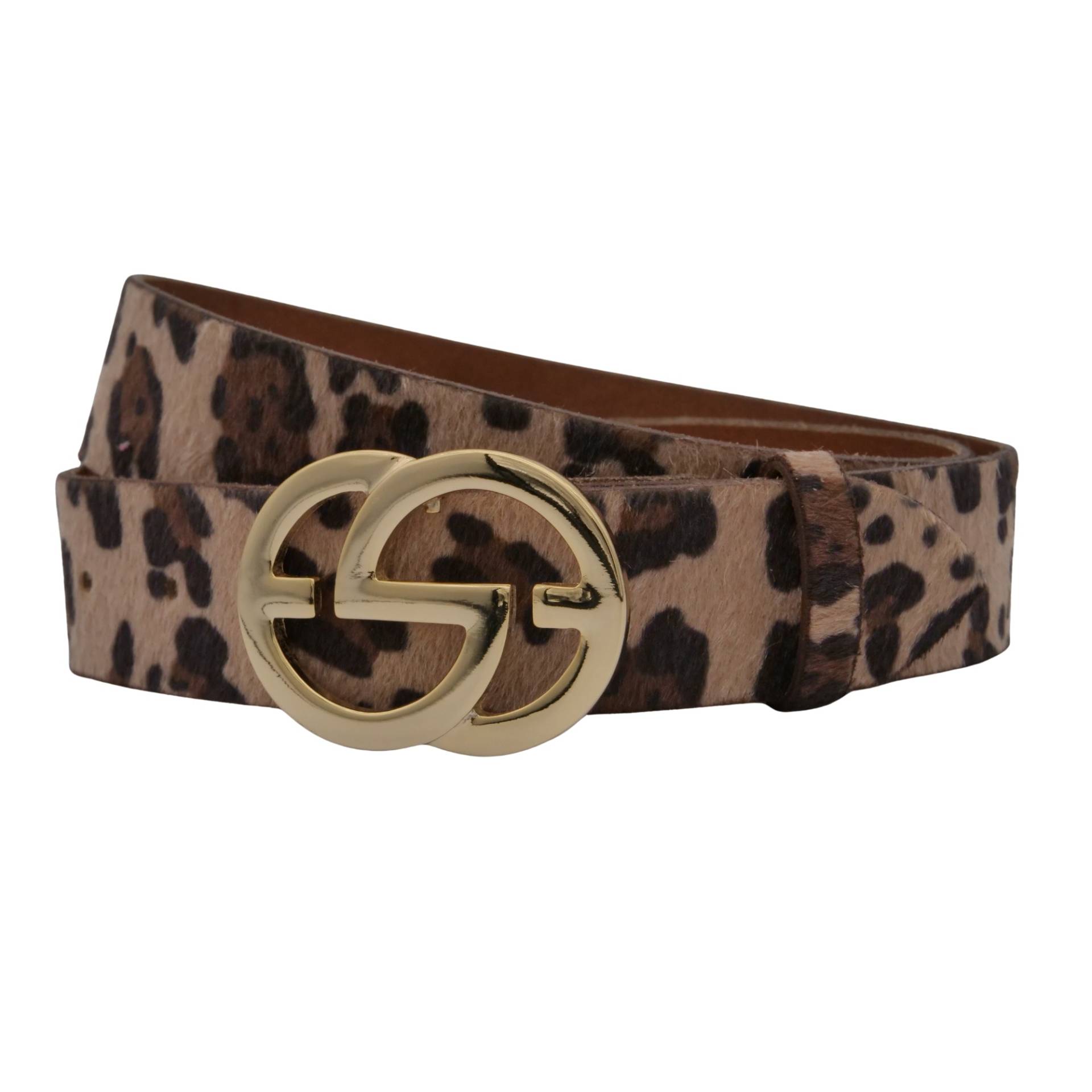 AnnaMatoni Ledergürtel "AnnaMatoni Damen Ledergürtel in hochwertigem Kunstfell in Leo" von Annamatoni