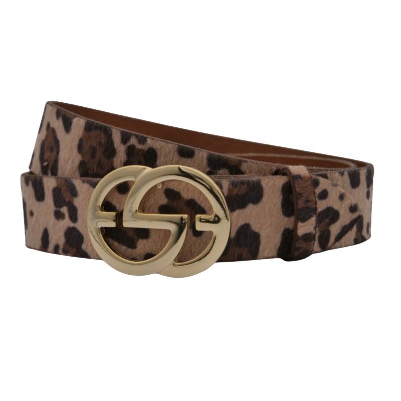 AnnaMatoni Ledergürtel "AnnaMatoni Damen Ledergürtel in hochwertigem Kunstfell in Leo" von Annamatoni