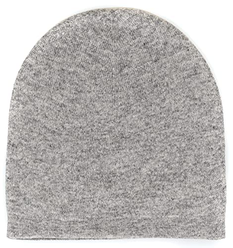 yanopurna Kaschmir Mütze – aus 100% Kaschmirwolle, Cashmere Beanie handgewebt aus Nepal, Unisex, Handwäsche, Grau von yanopurna