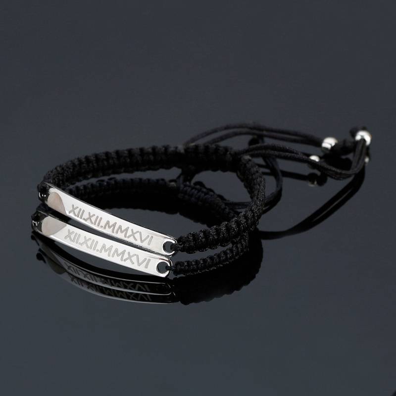Personalisiertes Partnerarmband Wunschtext Gravur Armband Für Paare Individuell Schmuck Mann Frau Id Platte Anhänger Weihnachtsgeschenk von AnnasAtelierDe