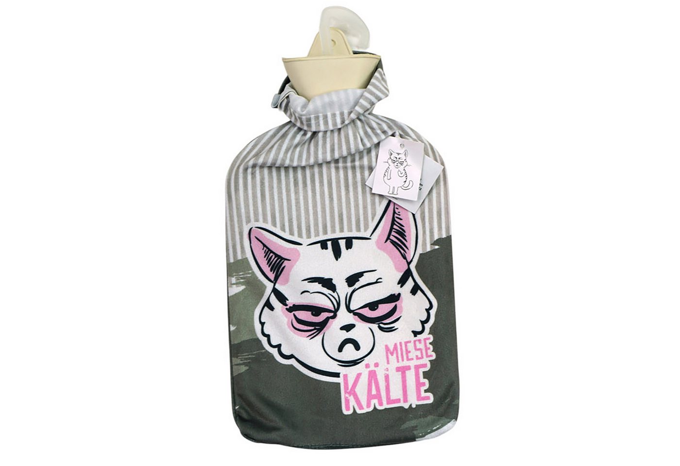 Annastore Wärmflasche Wärmflasche 2 Liter mit Bezug - Miese Katze - Lustiges Geschenk, Witzige Bettflasche, Bezug waschbar Annastore Wärmflasche Wärmflasche 2 Liter mit Bezug - Miese Katze - Lustiges Geschenk, Witzige Bettflasche, Bezug waschbar von Annastore