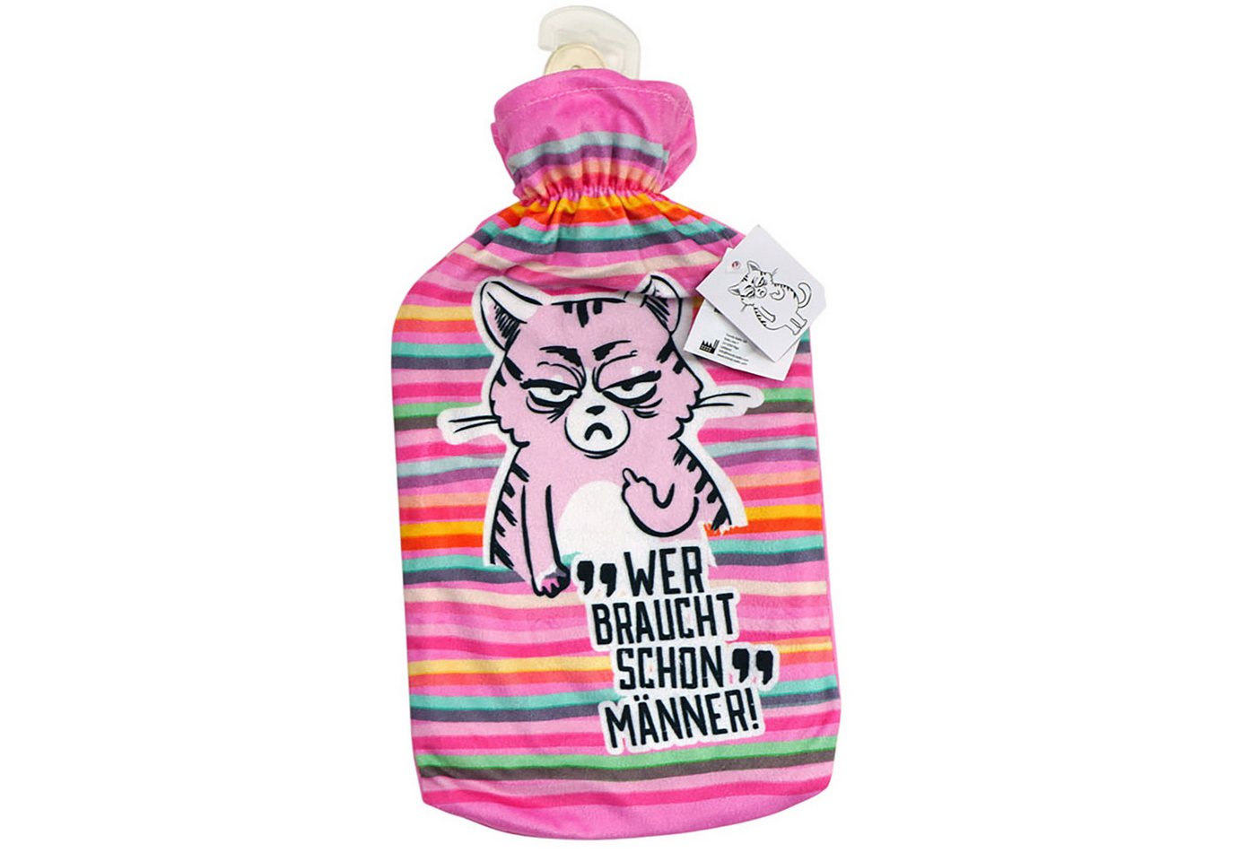 Annastore Wärmflasche Wärmflasche 2 Liter mit Bezug - Miese Katze - Lustiges Geschenk, Witzige Bettflasche, Bezug waschbar Annastore Wärmflasche Wärmflasche 2 Liter mit Bezug - Miese Katze - Lustiges Geschenk, Witzige Bettflasche, Bezug waschbar von Annastore