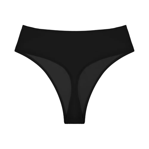 Annbon Bikinihose mit hoher Taille für Damen, Rave, hoch geschnittener Badeanzug, Schwarz, XL Annbon Bikinihose mit hoher Taille für Damen, Rave, hoch geschnittener Badeanzug, Schwarz, XL von Annbon