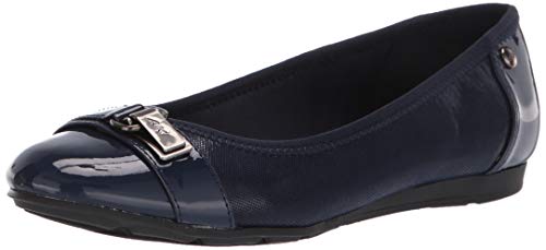 Anne Klein Able Ballettschuh für Damen, Weite Breite, Marineblau, 37.5 EU von Anne Klein