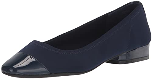 ANNE KLEIN Damen Carlie Ballerinas, Navy, 37.5 EU von ANNE KLEIN