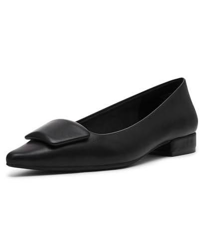 Anne Klein Crawford Ballerinas für Damen, Schwarz glatt, 39.5 EU von Anne Klein