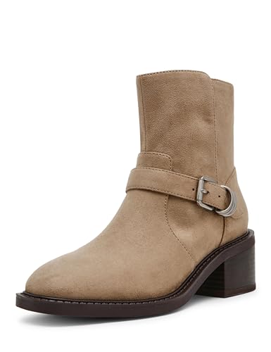 Anne Klein Damen Amias Stiefelette, Sandfarbenes Wildleder, 37 EU von Anne Klein