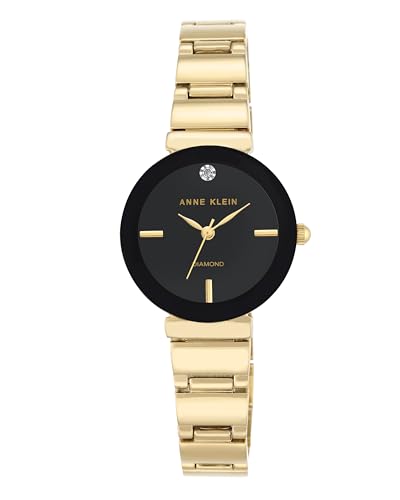 Anne Klein Women's Genuine Diamond Dial Bracelet Watch Gold/Black von Anne Klein