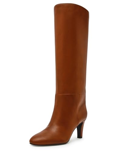 Anne Klein Damen Arcadia Halblange Stiefel, Cognac glatt, 42 EU Anne Klein Damen Arcadia Halblange Stiefel, Cognac glatt, 42 EU von Anne Klein