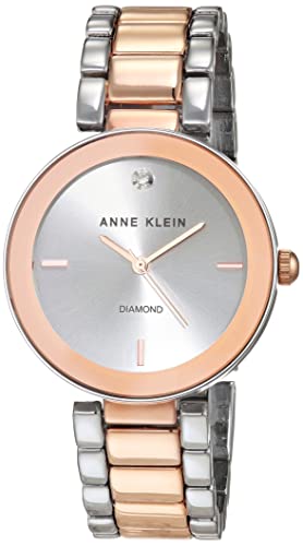 Anne Klein Women's Genuine Diamond Dial Bracelet Watch Silver/Rose Gold von Anne Klein