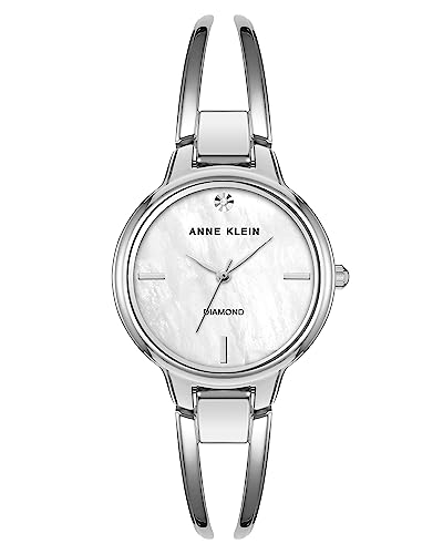 Anne Klein Women's Genuine Diamond Dial Bangle Watch Silver von Anne Klein