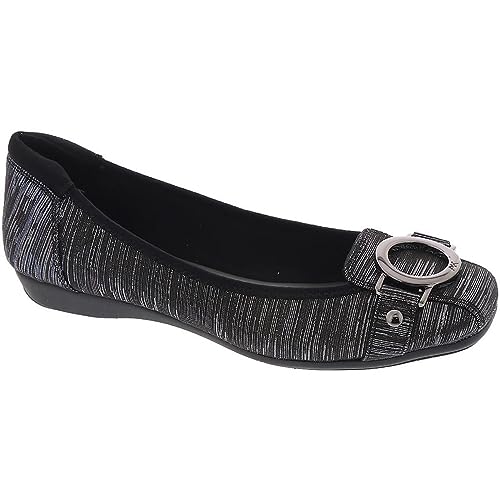 Anne Klein Damen Umeko Ballet Flat Ballerinas, Zinn/Mehrfarbig, 35.5 EU von Anne Klein