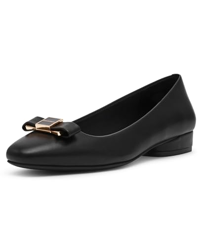 Anne Klein Damen Cadey Ballerinas, Schwarz glatt, 38.5 EU von Anne Klein