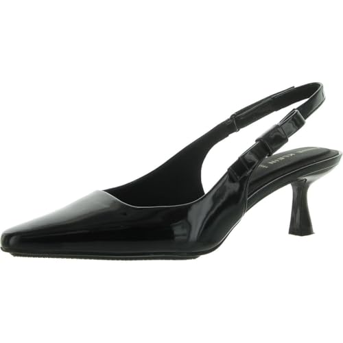 Anne Klein Damen Carmel Patent gepolsterte Innensohle Slingback Heels, Schwarz Lack, 42 EU von Anne Klein