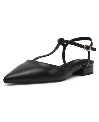 Anne Klein Damen Emily Ballerinas, Schwarz glatt, 42 EU von Anne Klein