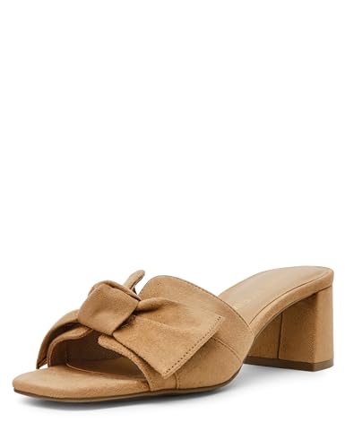 Anne Klein Damen Kizmet Sandalen mit Absatz, Sandfarbenes Wildleder, 37.5 EU von Anne Klein