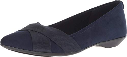 Anne Klein Damen Oalise, Marineblau Flacher Slipper, Dark Navy/Dark Navy Fabric, 38 EU von Anne Klein