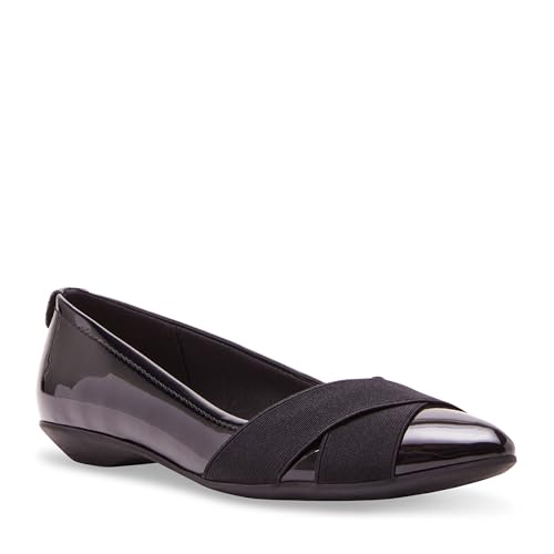 Anne Klein Damen Oalise Ballerinas, Schwarz Lack, 38 EU von Anne Klein