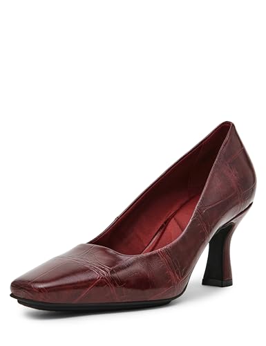 Anne Klein Damen Prima Ballerinas, Wine Croc, 37 EU von Anne Klein