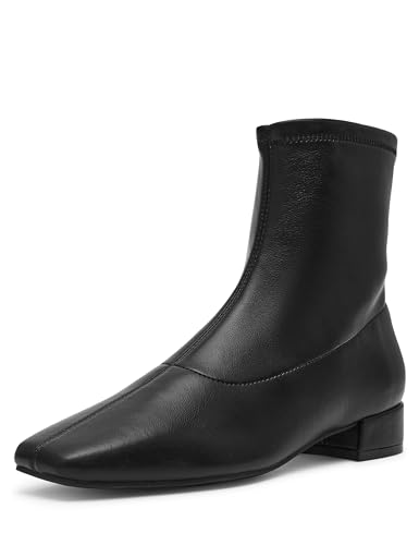 Anne Klein Damen Russ Stiefelette, Schwarz glatt, 38 EU von Anne Klein