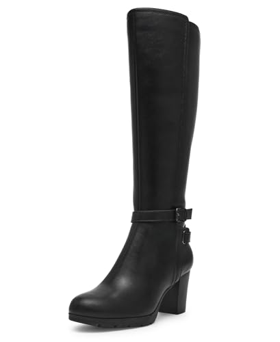 Anne Klein Damen Rylee Halblange Stiefel, Schwarz glatt, 37 EU von Anne Klein