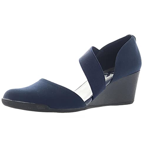 Anne Klein Damen Tara Wedge Pumps, Marineblau, 36 EU von Anne Klein