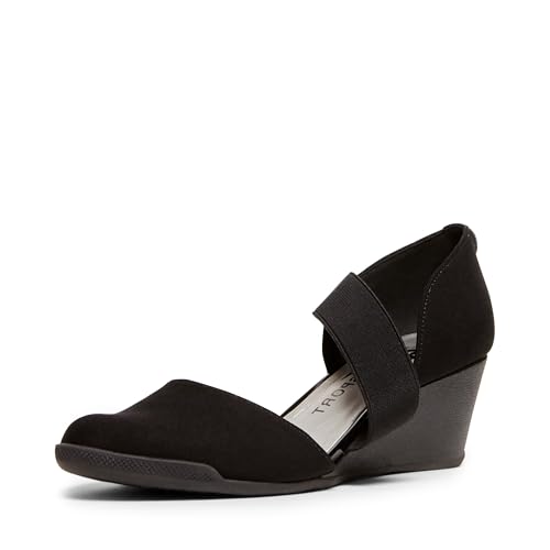 Anne Klein Damen Tara Wedge Pumps, Schwarz/Multi-Stretch-Gewebe, 37 EU von Anne Klein