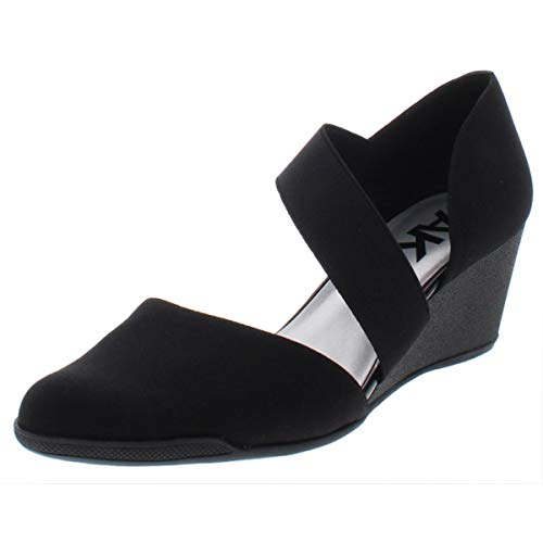 Anne Klein Damen Tara Wedge Pumps, Schwarzes Stretch-Material, 42 EU Anne Klein Damen Tara Wedge Pumps, Schwarzes Stretch-Material, 42 EU von Anne Klein