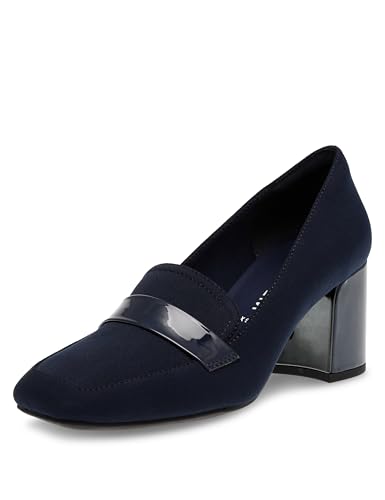 Anne Klein Damen Telepathie Pumpe, Navy Stretch, 39 EU von Anne Klein