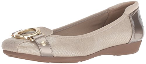 Anne Klein Damen Umeko Ballerinas, Metallic Taupe, 36 EU von Anne Klein