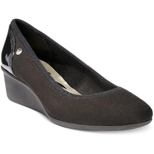 Anne Klein Sport Damen Wisher Stoff Wedge Pumps, schwarz, 41 EU von Anne Klein