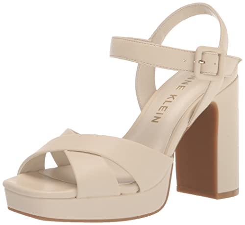 Anne Klein Damen Zena Sandale mit Absatz, Cremeweiß, 38 EU von Anne Klein