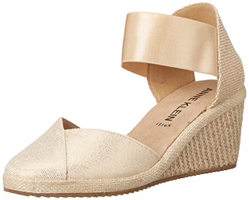 Anne Klein Damen Zoey Keilsandale, Natürliches Gold, 36 EU von Anne Klein