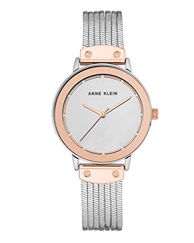 Anne Klein Damenuhr Analog Quarz Silber mit Metallarmband AK/3223SMRT von Anne Klein