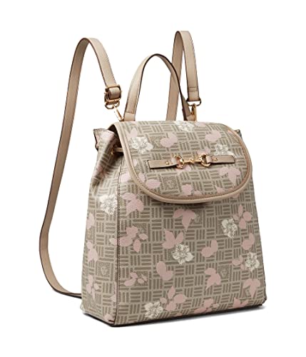 Anne Klein Flap Logo Rucksack mit Horsebit, Stone-Gardenia Multi / Stone, Einheitsgröße von Anne Klein