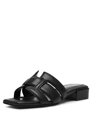 Anne Klein Loyal Damen-Sandalen mit Absatz, Schwarz glatt, 40 EU Anne Klein Loyal Damen-Sandalen mit Absatz, Schwarz glatt, 40 EU von Anne Klein