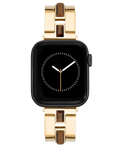 Anne Klein Modisches Ersatzarmband für Apple Watch, Edelstein, verstellbar, verstellbar, passend für die meisten Handgelenke, Braun, braun von Anne Klein