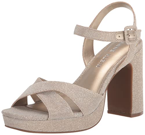 Anne Klein Zena Damen-Sandale mit Absatz, Platin, 38 EU Anne Klein Zena Damen-Sandale mit Absatz, Platin, 38 EU von Anne Klein