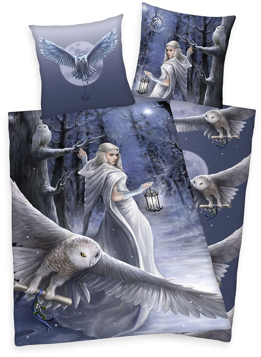 Anne Stokes - Gothic Bettwäsche - Mystic Owl - multicolor von Anne Stokes
