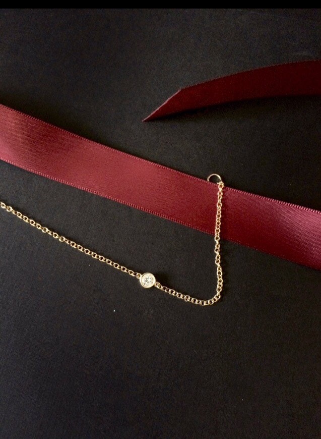 Cz Solitaire Armband, Lünettenstein Armband Zum Schichten Cz Solitaire Armband, Lünettenstein Armband Zum Schichten von AnneAndAdriana