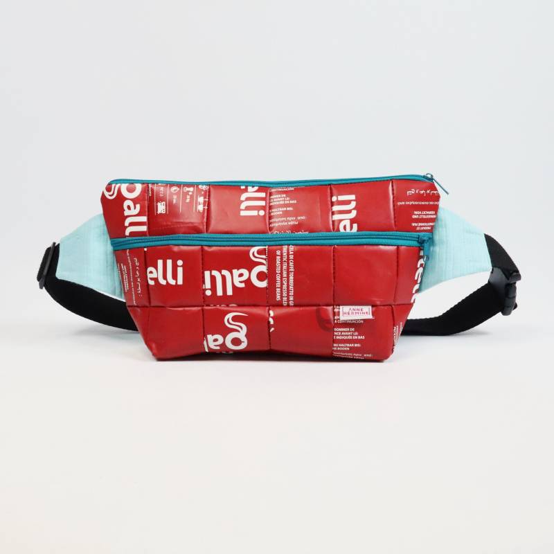 Große Bauchtasche Aus Recycelten Kaffeeverpackungen, Einzelstück, Nachhaltig, Vielseitig, Festivaltasche, Gürteltasche Für Hundespaziergang von AnneHermine