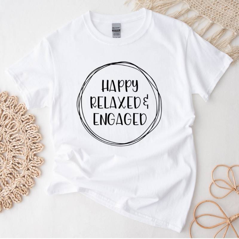 Hre Shirt | Happy Relax & Engagement Angewandte Verhaltensanalyse Autismus Bewusstsein Aba Verhaltensanalytiker von AnneMarieApparel