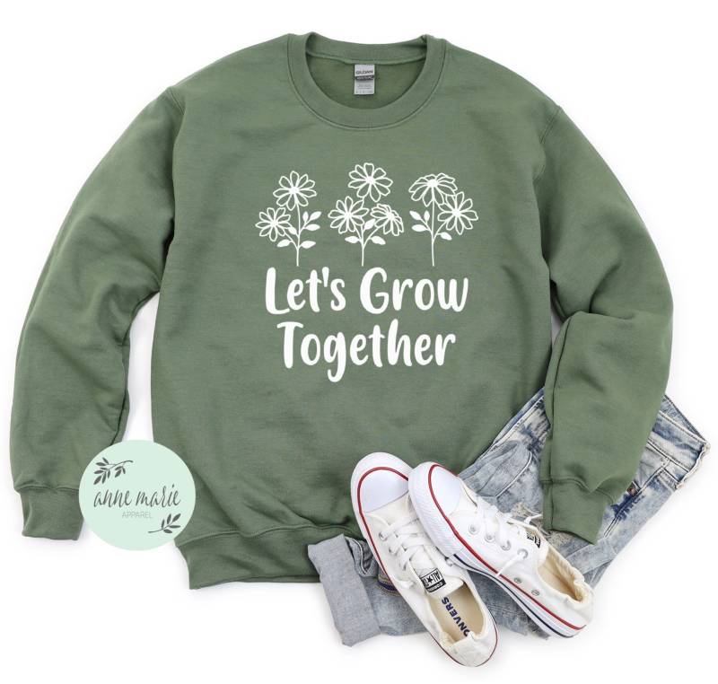 Let Es Grow Together Floral Sweatshirt #3 | Angewandte Verhalten Analyst Autismus Aba Ot Sonderpädagogik Para von AnneMarieApparel