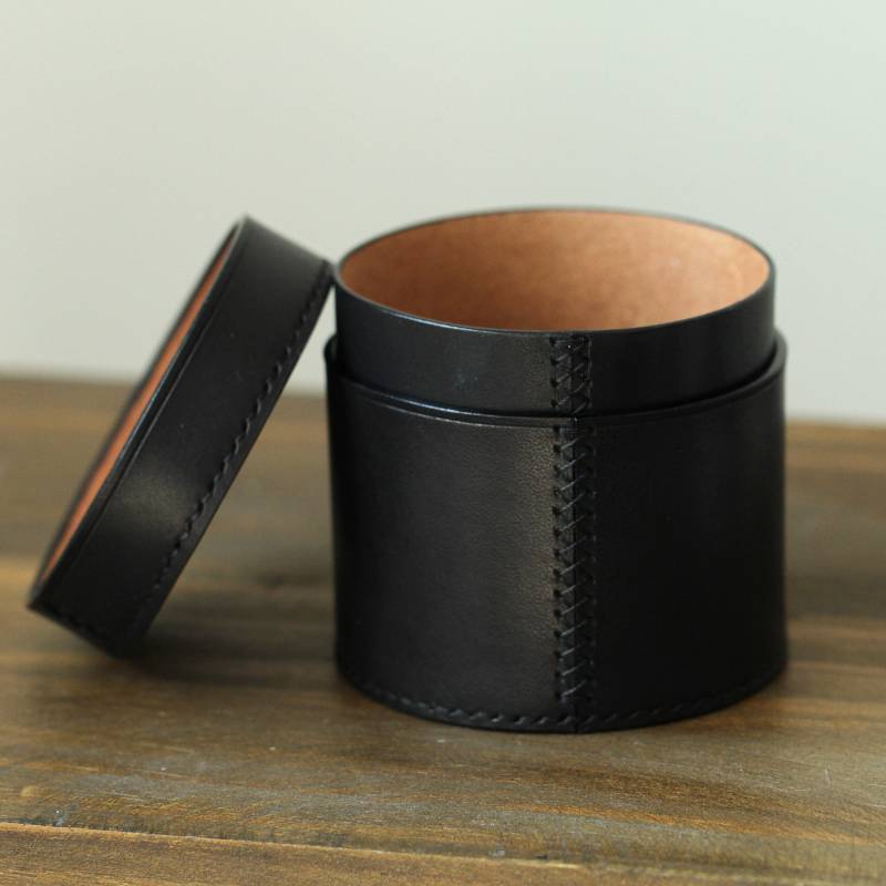 100% Handarbeit-Genähtes Leder Tupfer Box Organisieren Aufbewahrungsbox Pflanzlich Gegerbtes von AnneSoye