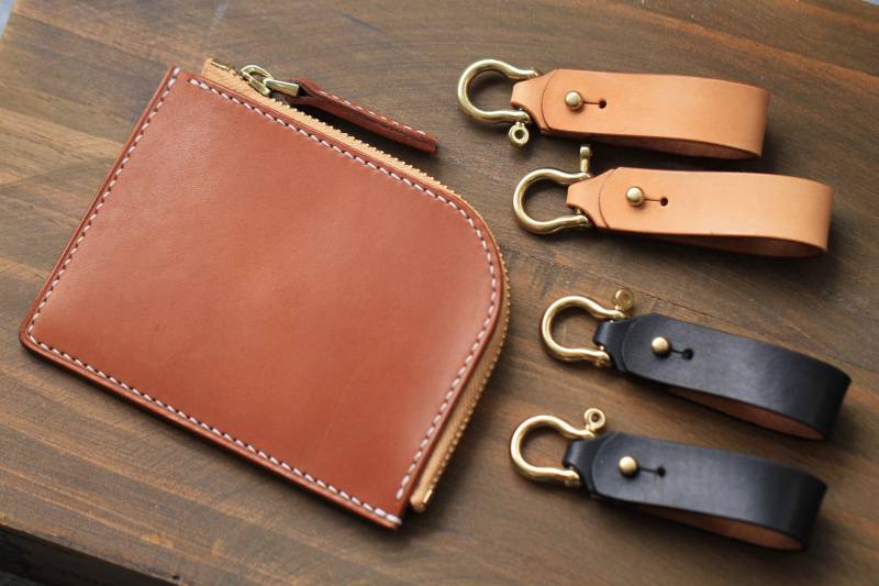 100% Handgefertigte Genähte Pflanzlich Gegerbte Leder Brieftasche Kartenetui von AnneSoye