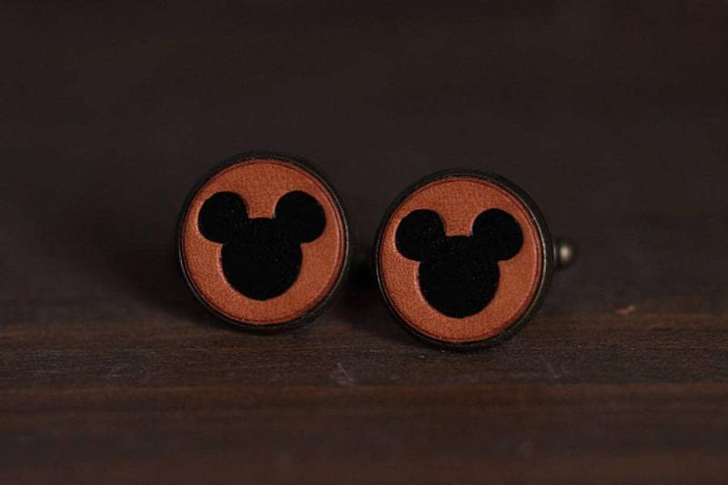Herren Manschettenknöpfe - Im Vintage Stil Mickey Mouse Mit Geschenkbox von AnneSoye