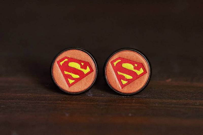 Herren Manschettenknöpfe - Personalisierte Superheld Hochzeit von AnneSoye