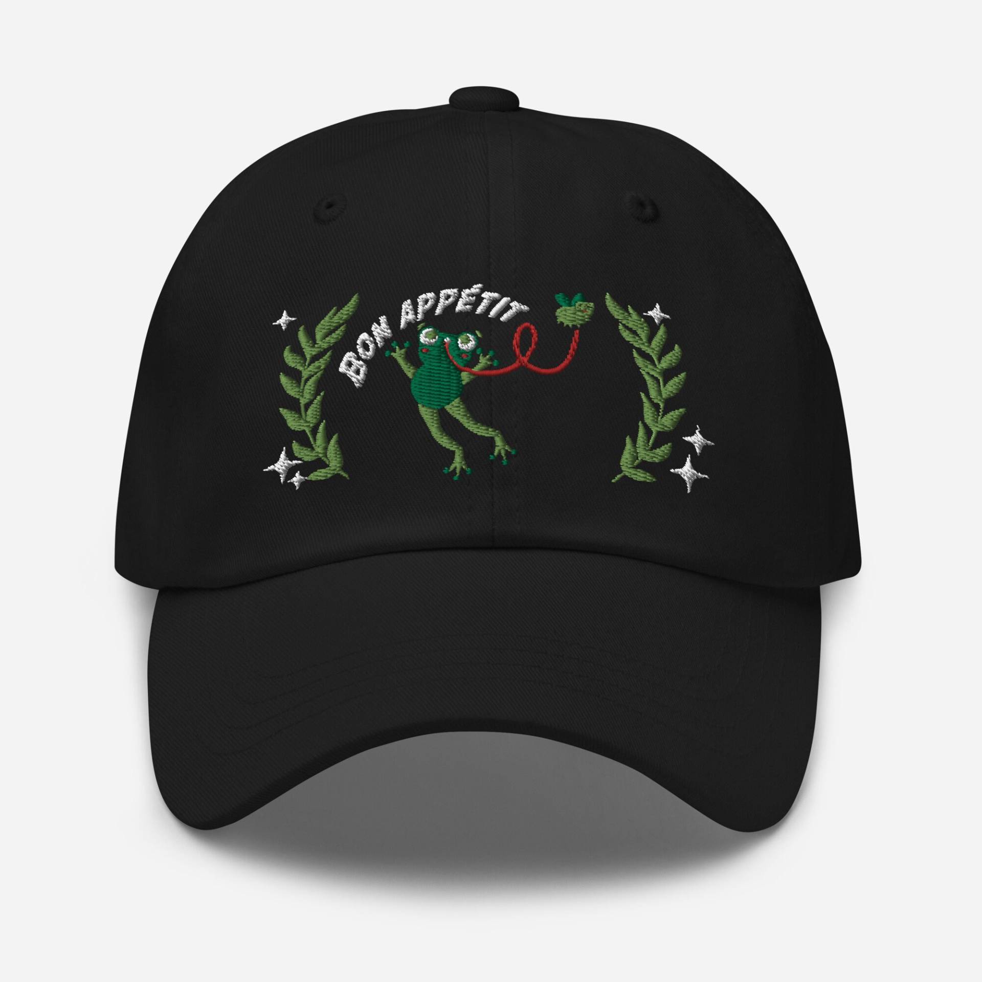 Bon Appetit Frog & Fly Chef Cook Dad-Hat - Multiple Colors Bon Appetit Frog & Fly Chef Cook Dad-Hat - Multiple Colors von AnneStitchy